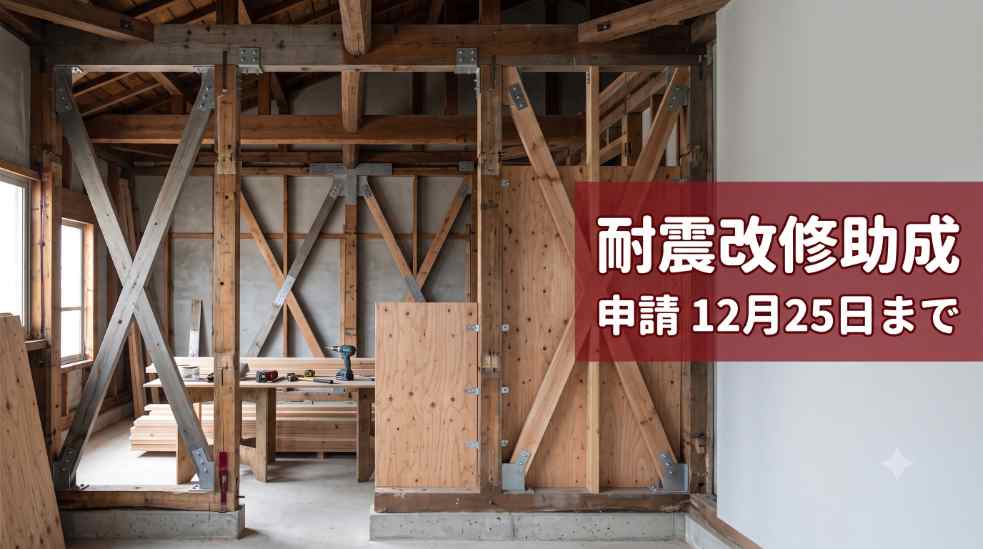 木造戸建住宅の耐震改修工事のイメージ